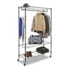 Alera Wire Shelving Garment Rack, 40 Garments, 48w x 18d x 75h, Black ALEGR364818BL